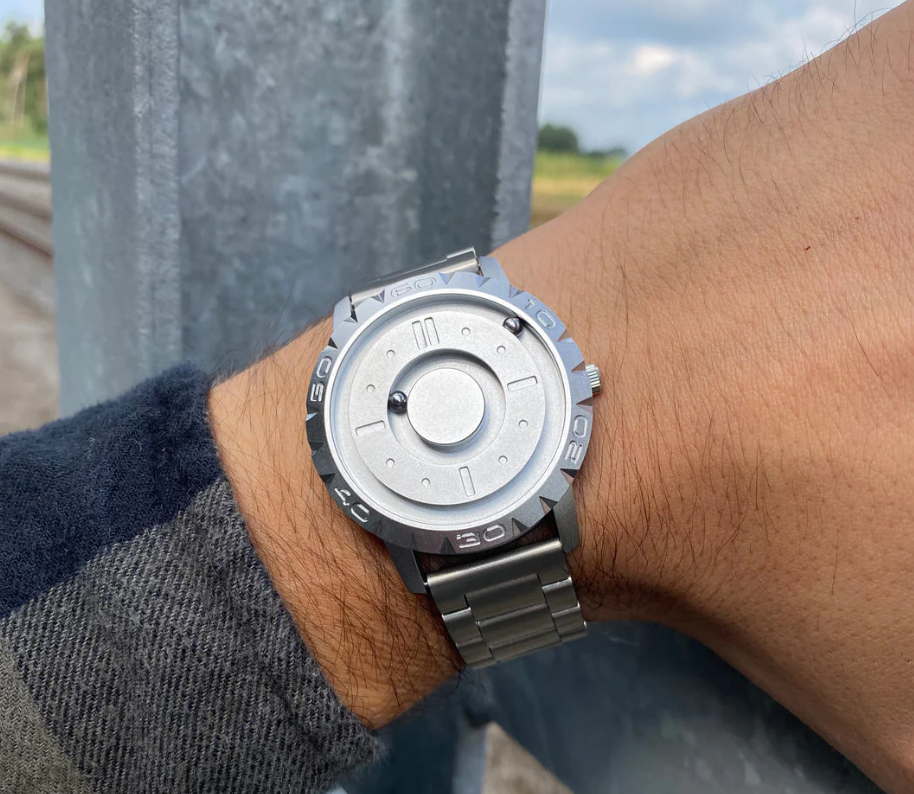watches : Horloge Zwart - Stalen Band - Het Uniekste van in Zilver - stalen band van Pantino