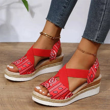 Sandals : Orthopedische Sandalen Dames - Sandalen - Zwart in Rood van Pantino
