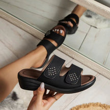 Sandals : Sandalen Dames Blauw - Elegante - Ideaal voor Formele Avonden en Speciale Gelegenheden in Zwart van Pantino