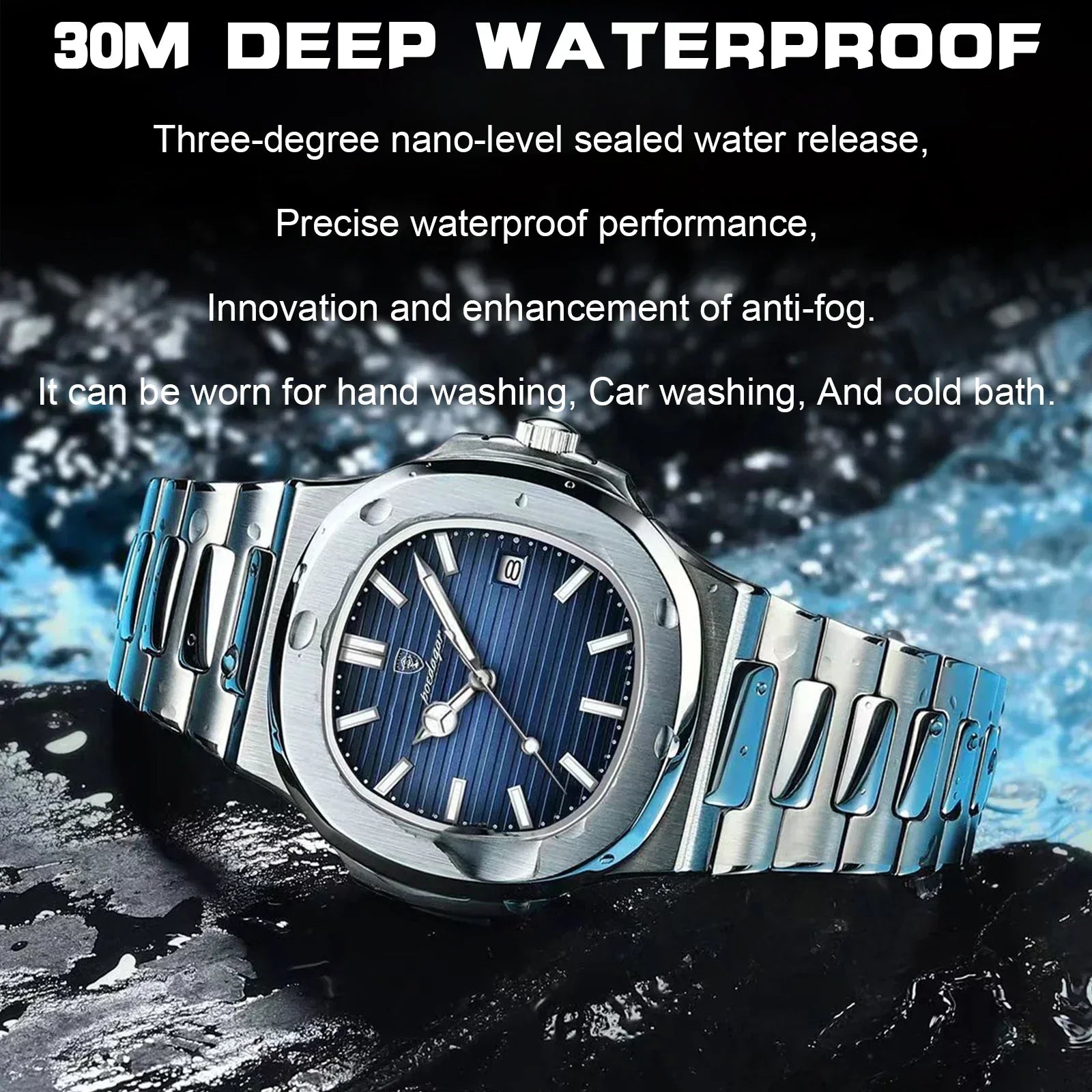 watches : Herenhorloge Zilver 40mm - Klassiek RVS met Datum, Mineraalglas & Waterdicht in van Pantino