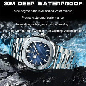 watches : Herenhorloge Zilver 40mm - Klassiek RVS met Datum, Mineraalglas & Waterdicht in van Pantino