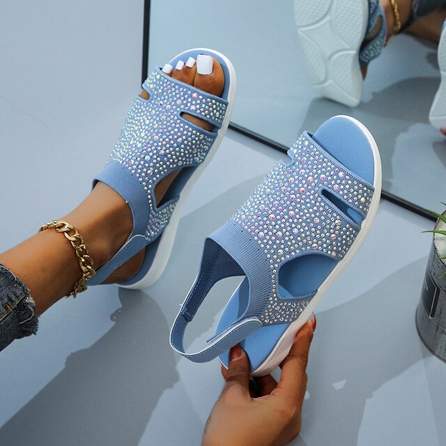 Orthopedic Sandals : Sandalen Dames Bruin - Orthopedische - Perfect voor Dagelijks Comfort en Ergonomische Ondersteuning in Blauw van Pantino
