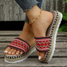 Sandals : Dames Orthopedische Sandalen - Comfortabel & Ondersteunend - Diverse Kleuren in Rood van Pantino