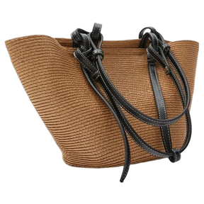 bags : Strandschoudertas Dames - Chique Stro Zomers Design - Stro in van Pantino