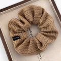 Gebreide Wollen Scrunchie Dames - Zwart