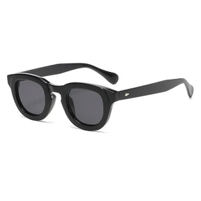 Zonnebrillen : Ovale Zonnebril Dames Dikke Montuur - Retro Stijl - UV400 in MIDNIGHT van Pantino