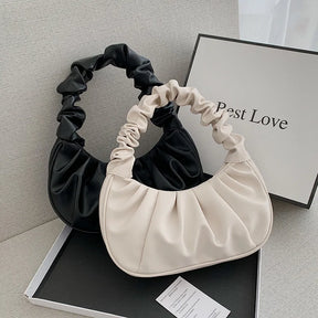 bags : Handtas Wit - Elegante Geplooide in van Pantino