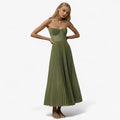 Dames Maxi Plissé Jurk