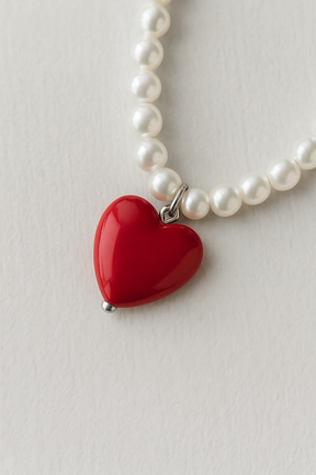 Necklace : LiveWell Helend Hart Kralenketting in van Pantino