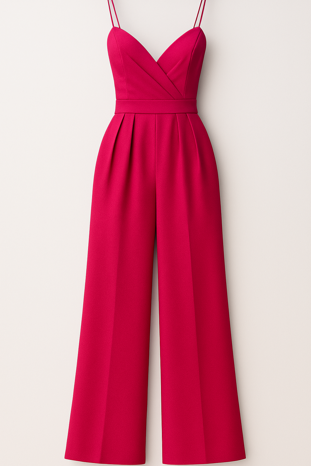 Elegant dames jumpsuit met spaghettibandjes en zachte palazzobroek