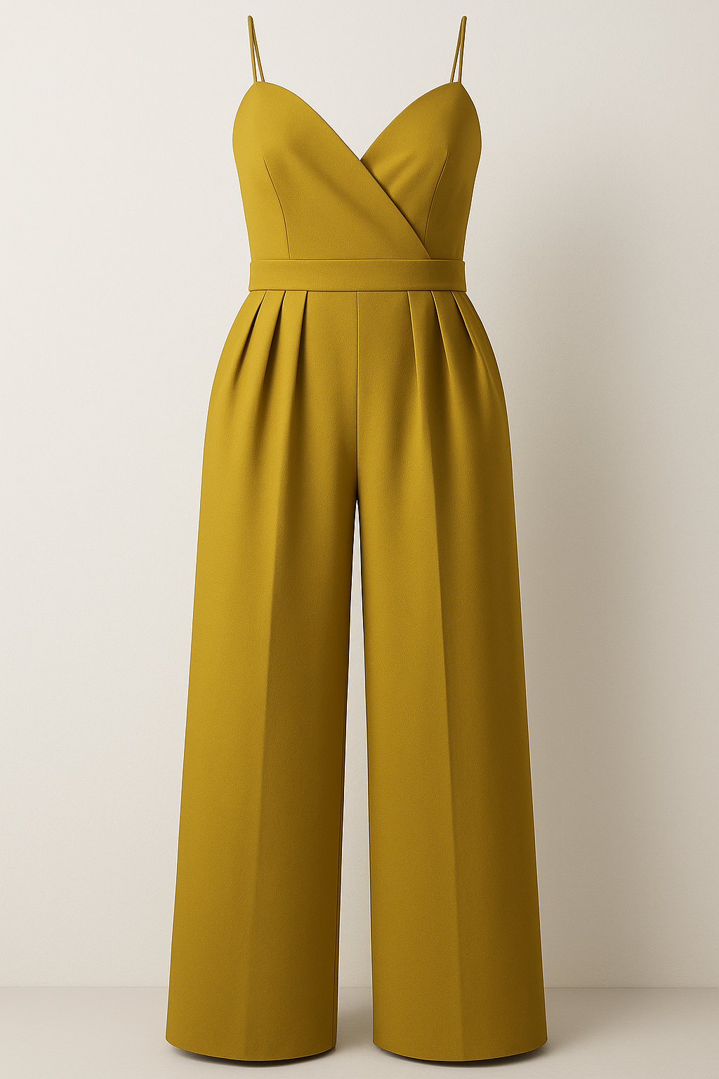 Elegant dames jumpsuit met spaghettibandjes en zachte palazzobroek