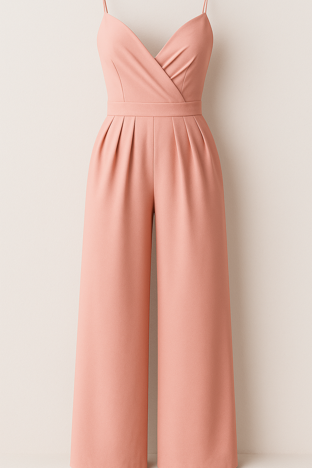 Elegant dames jumpsuit met spaghettibandjes en zachte palazzobroek