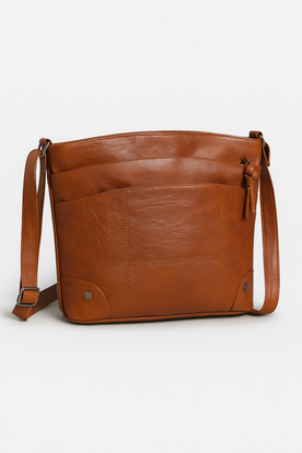 shoulder bag : Vintage Leren Schoudertas - Bruin in Bruin van Pantinoshop