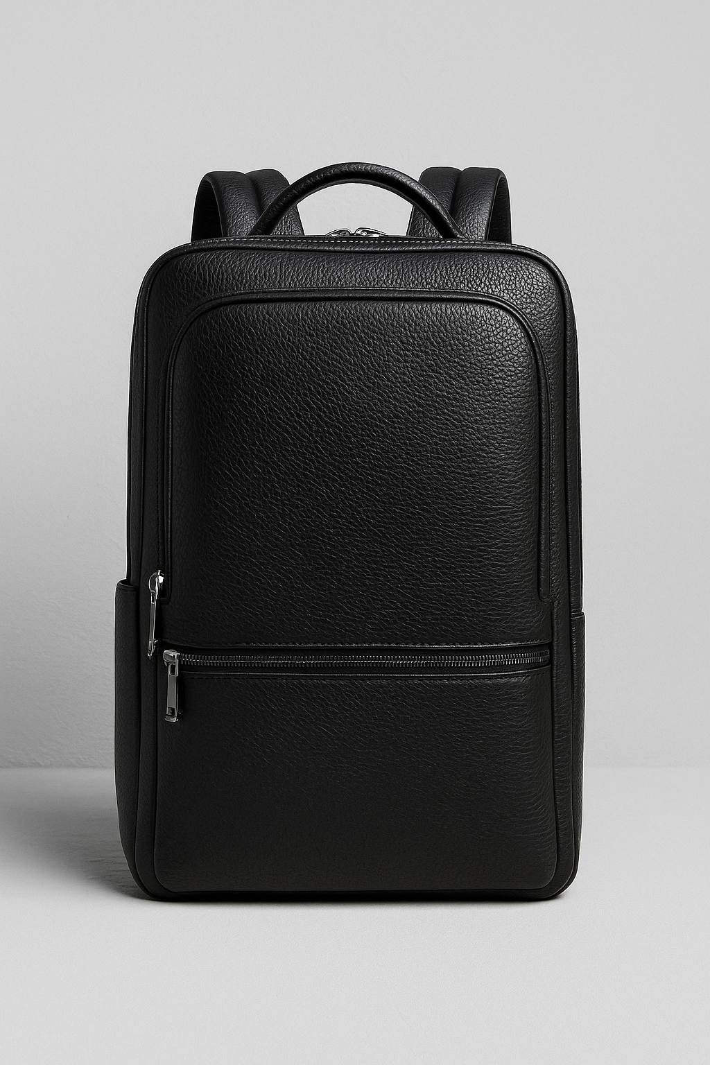 bags : Lederen Rugzak met USB Leer - Zwart-a in Zwart-D van Pantino