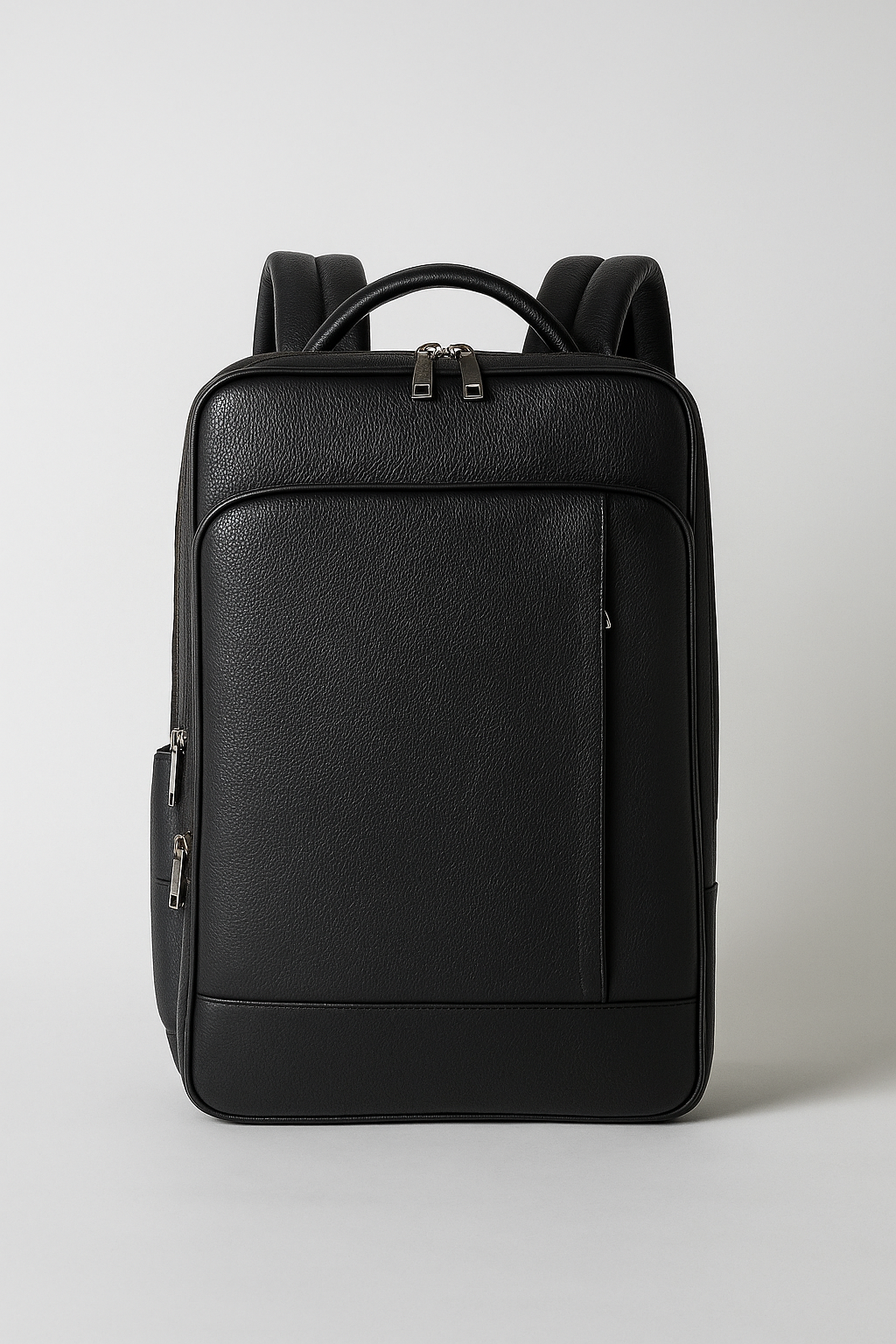 bags : Lederen Rugzak met USB Leer - Zwart-a in Zwart-B van Pantino