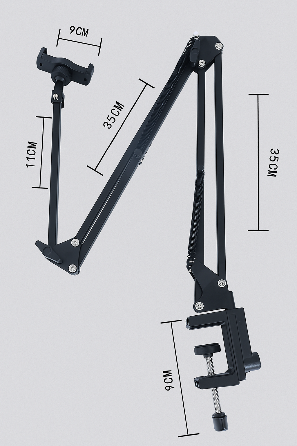 Tablet Stand : Verstelbare Tablet Houder - Stabiel Bureau Bed Keukentafel - Aluminium in van Pantino