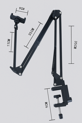 Tablet Stand : Verstelbare Tablet Houder - Stabiel Bureau Bed Keukentafel - Aluminium in van Pantino