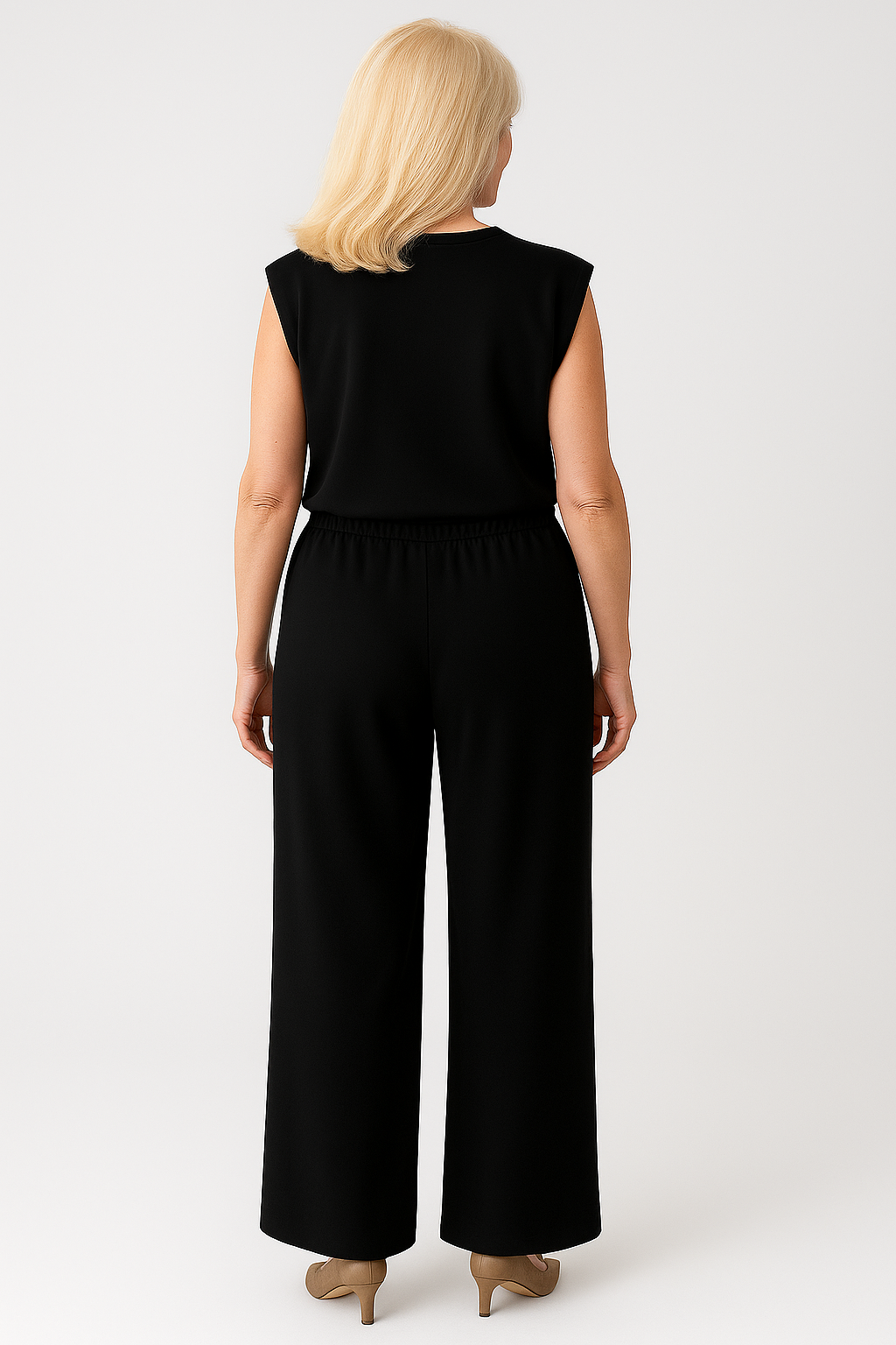 Damespak Zwart Elegant met Broek en Blouse voor Ceremonie - Perfecte Pasvorm