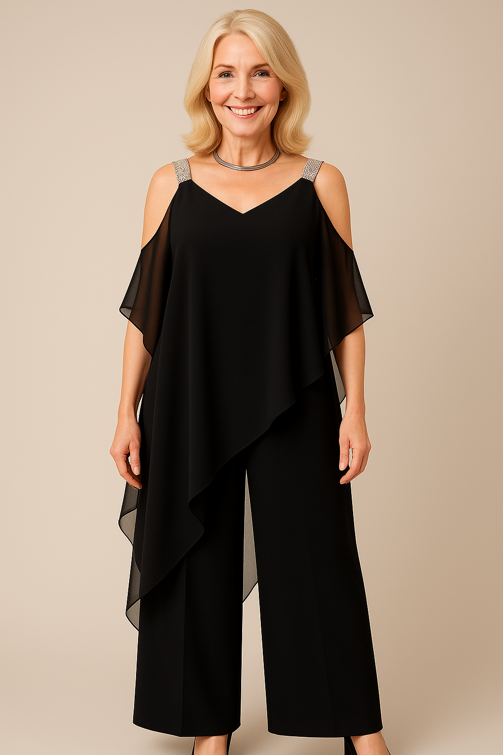 One-Pieces : Elegant Dames Jumpsuit Asymmetrisch Eénschouder voor Ceremonie en Avond - Diverse Kleuren in van Pantinoshop