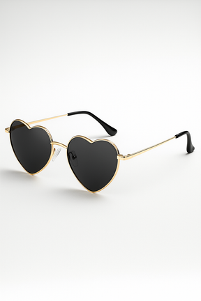 Sunglasses : Gradiënt Zonnebril in Hartvorm Dames - Duidelijke en Zure Kleuren - Gouden Grijs in Gouden Grijs Ander van Pantino