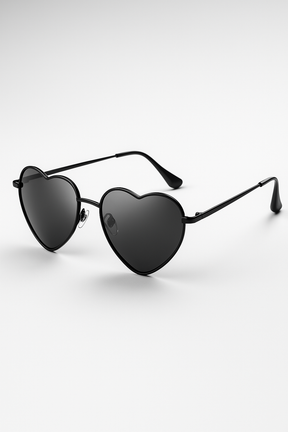 Sunglasses : Gradiënt Zonnebril in Hartvorm Dames - Duidelijke en Zure Kleuren - Gouden Grijs in Zwart Grijs Ander van Pantino