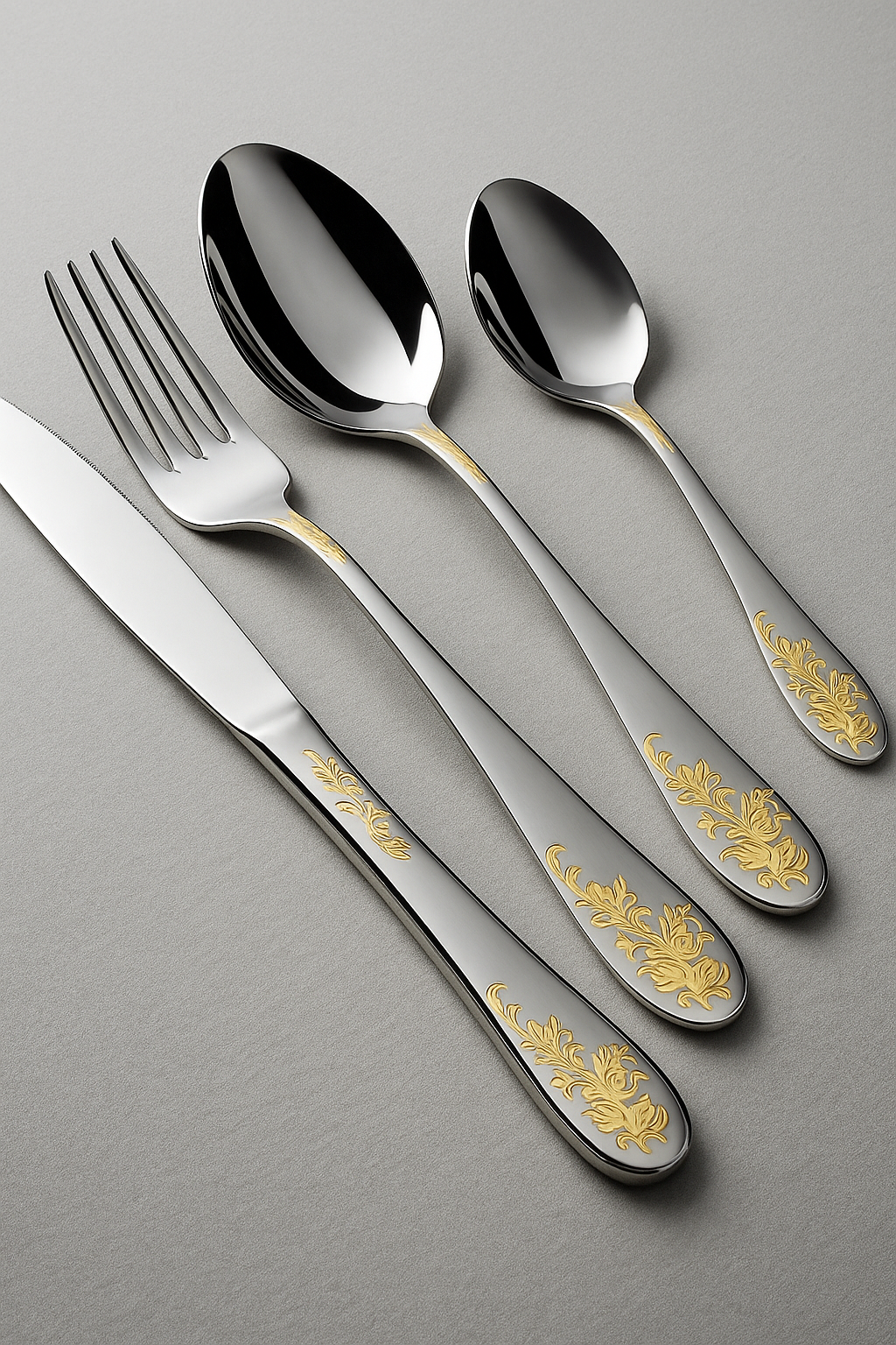 home & garden : Luxe Bestekset RoyalGold - 24-delig Goud RVS - Elegant Dineren voor 6 Personen in van Pantino