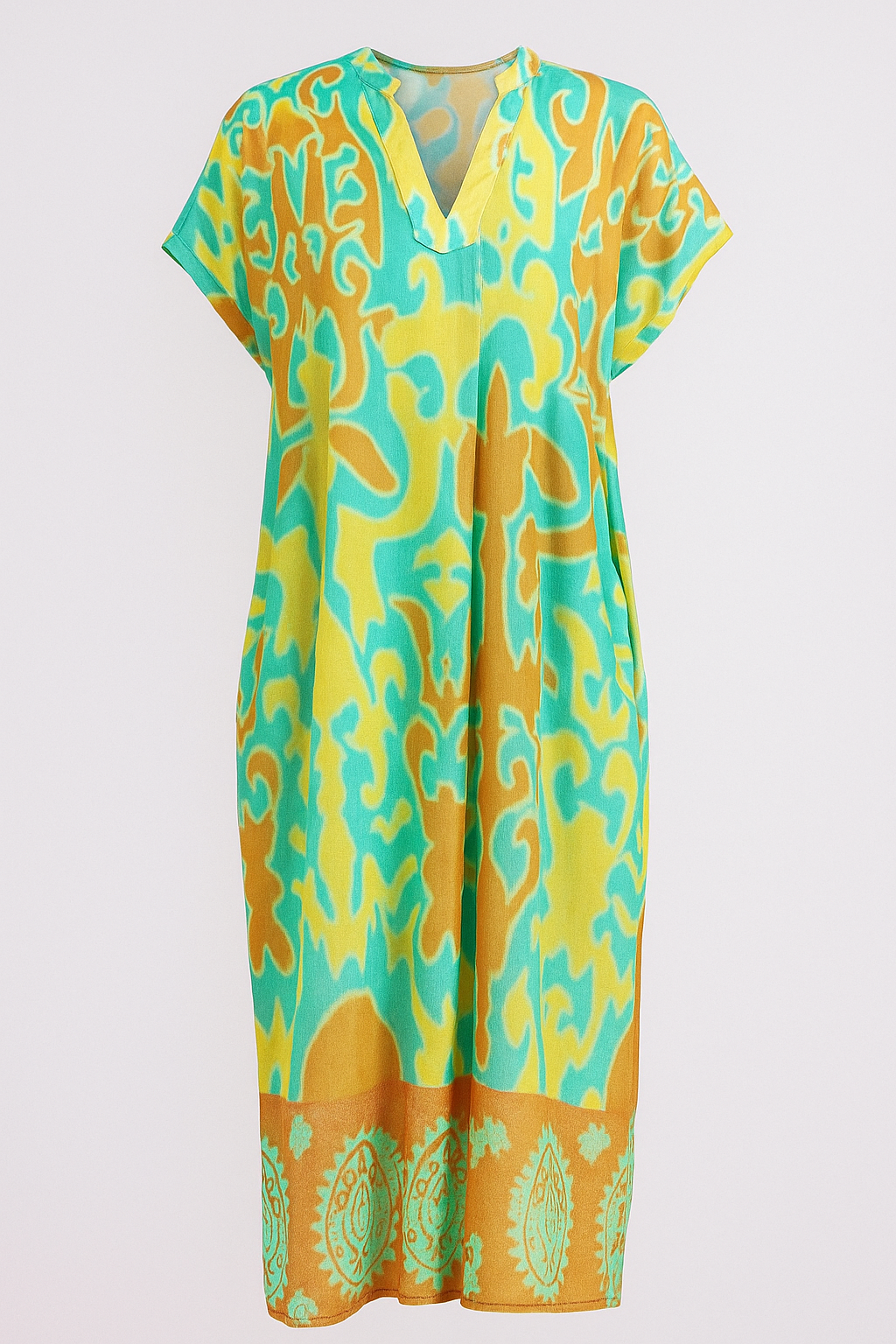 Elegante Bloemen Midi Jurk voor Dames voor Ceremonie, Feest, Cocktail - Lichte stof, Diverse maten