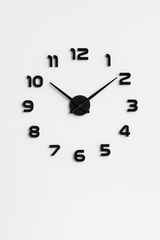 Große zeitgenössische 3D-Wanduhr - Schwarz