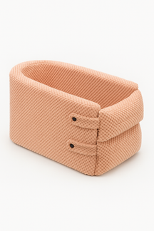 pets : Draagbaar Huisdier Autostoeltje - Grijs in Roze 42x20x22cm van Pantino