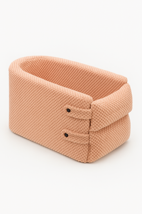 pets : Draagbaar Huisdier Autostoeltje - Grijs in Roze 42x20x22cm van Pantino