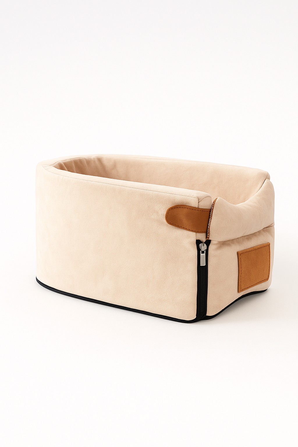 pets : Draagbaar Huisdier Autostoeltje - Grijs in Beige 42x20x22cm van Pantino