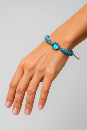 Bracelet : Armband Blauw - Hypnotising Opaal in van Pantino
