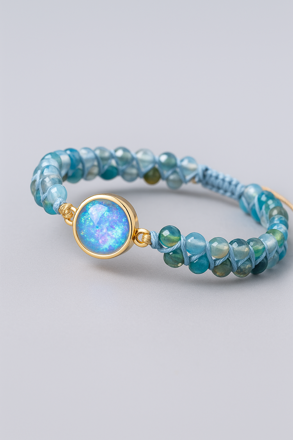 Bracelet : Armband Blauw - Hypnotising Opaal in van Pantino