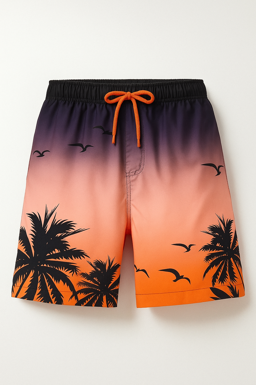 Shorts : Heren Boxer Zonsondergang Palmenprint, Zacht Katoen, Exotisch Patroon in Vissen van Pantinoshop