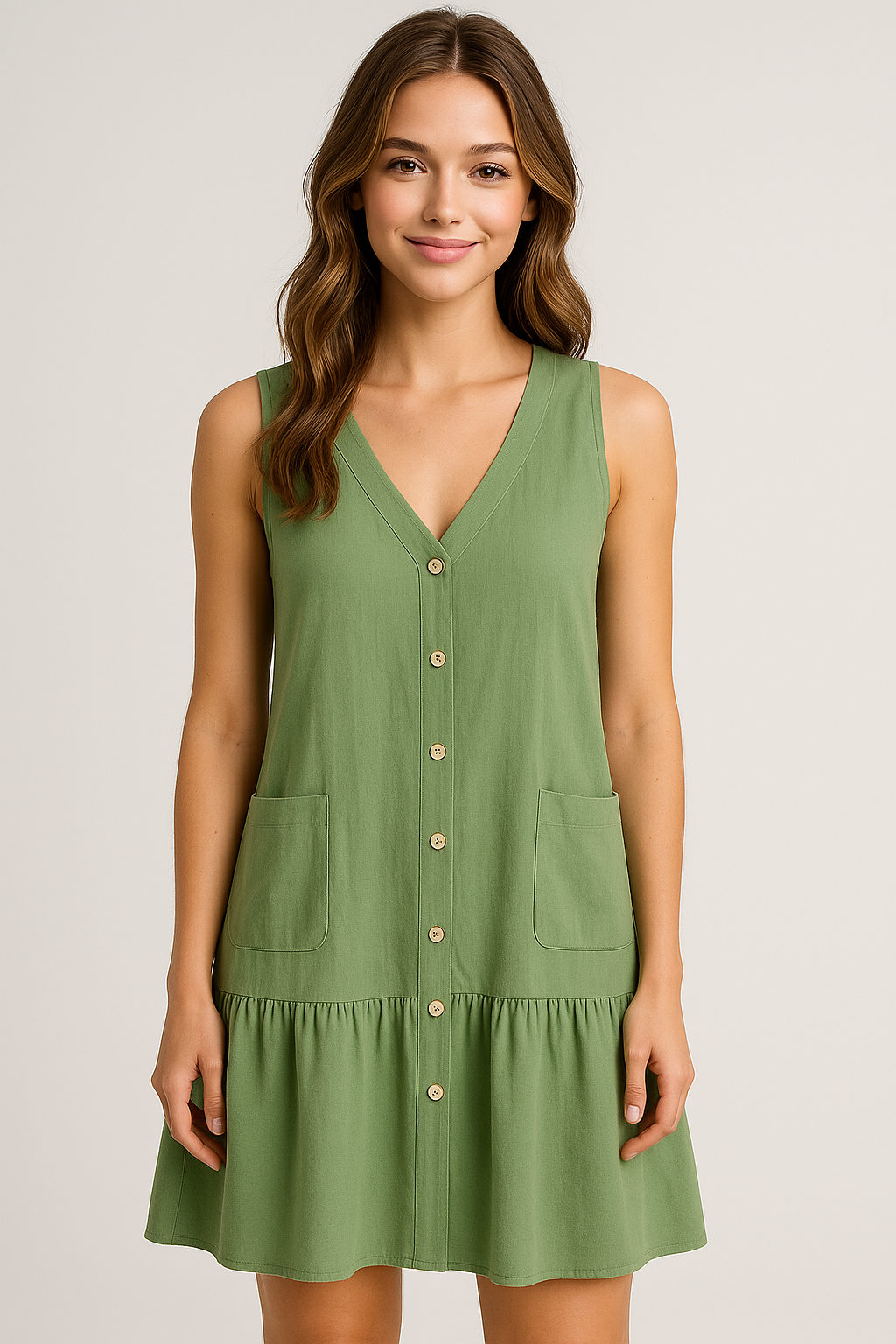 Dresses : Strandjurk mouwloos van soepele stof Dames in van Pantino