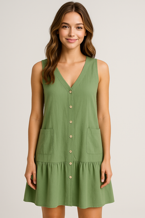 Dresses : Strandjurk mouwloos van soepele stof Dames in van Pantino