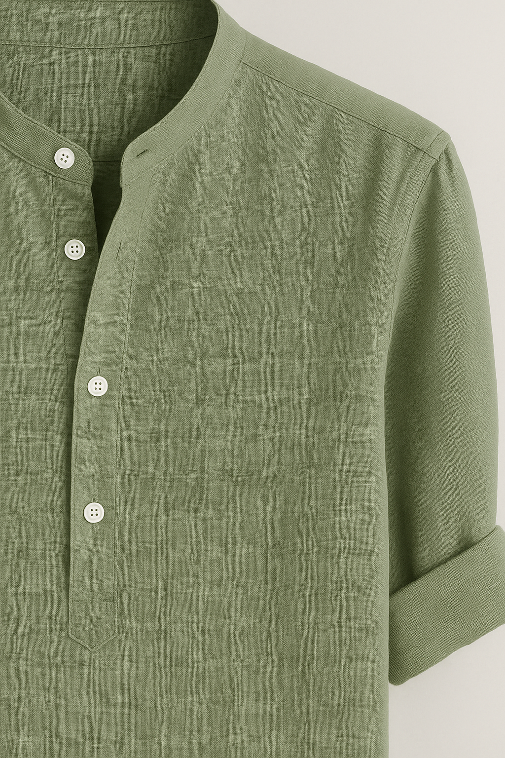 Men's Top Clothes : Lichtgewicht Linnen Herenoverhemd, Ademend, Lange Mouw in van Pantino