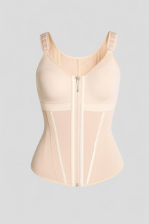 Shapewear : Corsetto Modellante Donna Snellente - Bustino Contenitivo Shaper Vita Alta Nero S-XL in Beige van Pantino