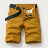 Shorts décontractés jaunes pour femmes avec ceinture à nouer - Confortables et élégants
