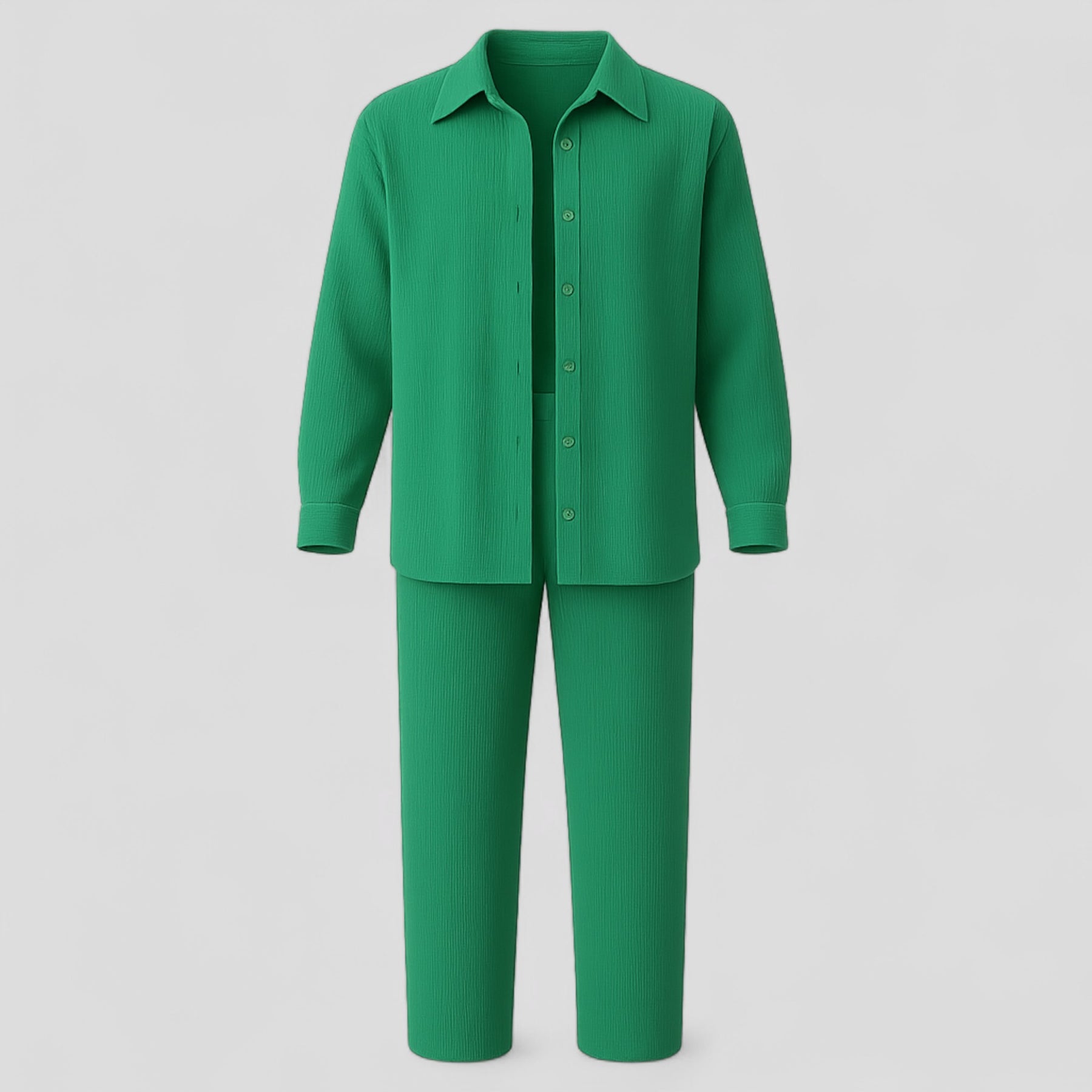 Women Set : Blouse Dames Zwart - Casual Zomer Set met en Broek in Groen van Pantino