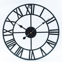 home & garden : Wandklok: Grote retro ijzeren klok voor liefhebbers van vintage charme in huis in Zwart van Pantino