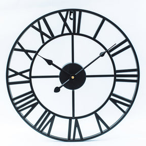 home & garden : Wandklok: Grote retro ijzeren klok voor liefhebbers van vintage charme in huis in Zwart van Pantino