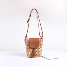 bags : Handgeweven Tassen - Khaki in Khaki van Pantino