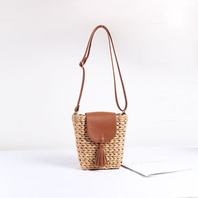 bags : Handgeweven Tassen - Khaki in Khaki van Pantino
