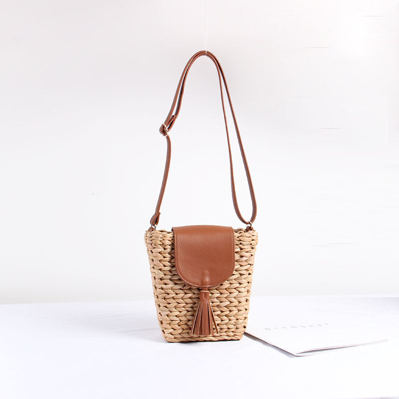 bags : Handgeweven Tassen - Khaki in Khaki van Pantino