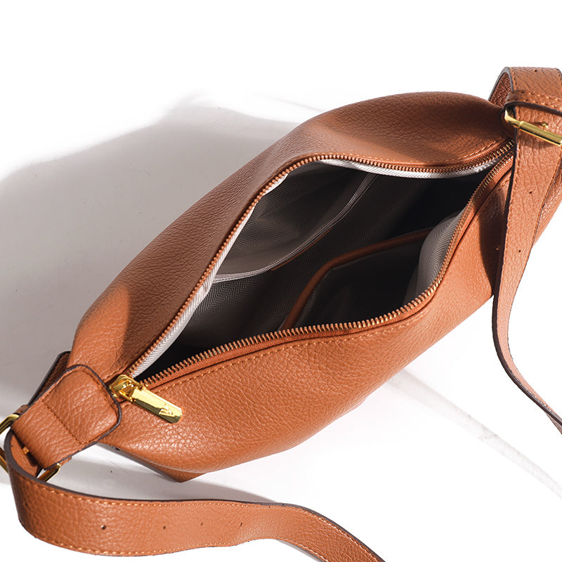 bags : Crossbody Tas Licht Bruin - Amber in van Pantino