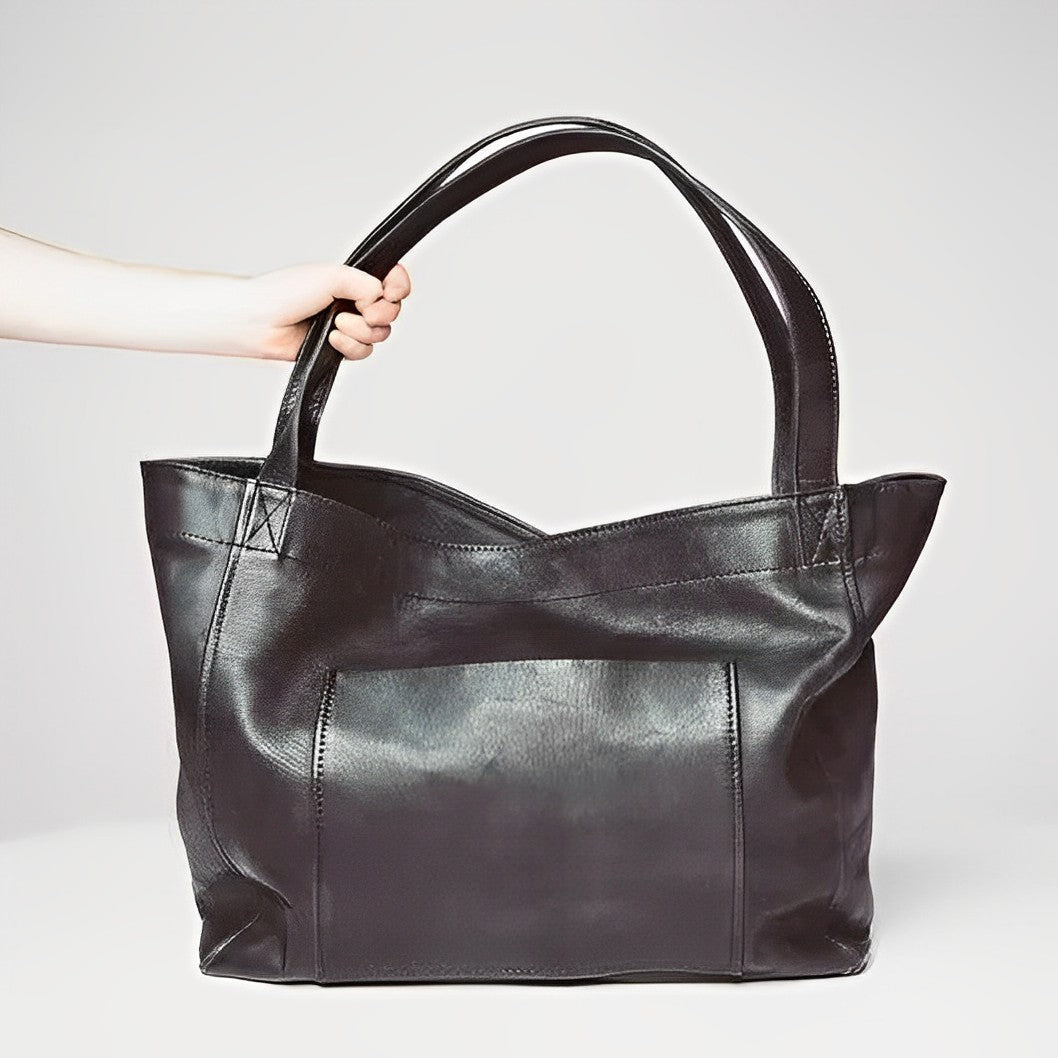 bags : Schoudertas Bruin - Vintage Oversized in Zwart van Pantino