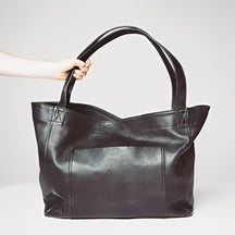 bags : Schoudertas Bruin - Vintage Oversized in Zwart van Pantino