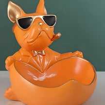 home & garden : Zwart Bulldog Opbergbakje voor Huisdecoratie in Oranje van Pantino