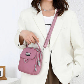 bags : Crossbody Tas Blauw - PhoneBag - Telefoonhoesje met Rits voor in van Pantino